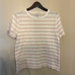 J. Crew Pink and White Stripes